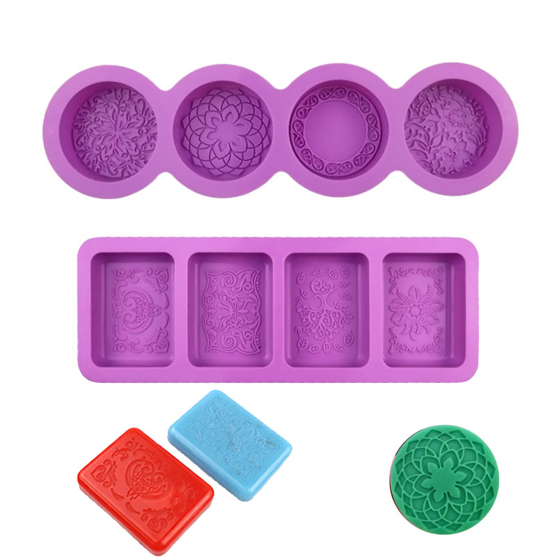Bath Bomb Mold - Çiçek Desenli Silikon Kalıp Sabun Yapımı